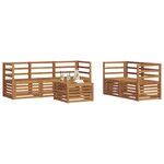 vidaXL Ensemble de canapés d'extérieur 6 pc Naturel