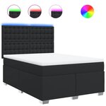 vidaXL Sommier à lattes de lit avec matelas Noir 160x200 cm
