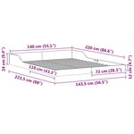 vidaXL Cadre de lit Marron cire 140 x 220 cm Bois massif en pin