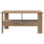 vidaXL Table basse Chêne artisanal 90 x 50 x 45 cm Bois d'ingénierie