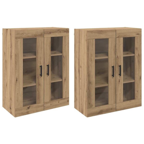 vidaXL Armoires Murailles 2 Pièces chêne artisanal 69 5 x 34 x 90 cm