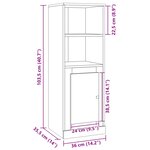 vidaXL Buffet haut vieux bois 36x35 5x103 5 cm bois d'ingénierie