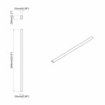 vidaXL Tige de placard 12 Pièces Argenté 764 x 15 x 29 mm