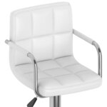 vidaXL Tabourets de bar lot de 2 blanc similicuir