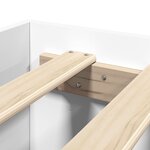 vidaXL Cadre de lit avec tête de lit blanc 140x200cm bois d'ingénierie