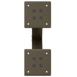 vidaXL Pieds de table basse en forme de X  2 pièces  acier naturel  38 x (42-43) cm