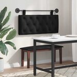 vidaXL Tête de lit suspendue Avec lumière LED Noir Tissu