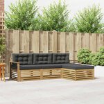 vidaXL Ensemble de canapés d'extérieur 4 pc Blanc et anthracite