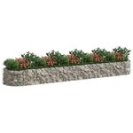 vidaXL Lit surélevé à gabion Fer galvanisé 500x100x50 cm