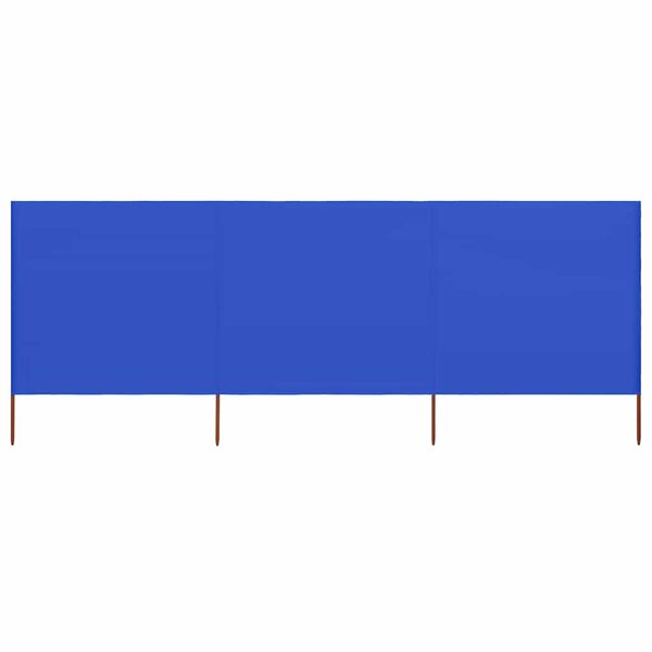 vidaXL Paravent 3 panneaux Tissu 400 x 120 cm Bleu azuré