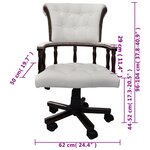 vidaXL Chaise de bureau pivotante Blanc