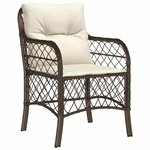 vidaXL Ensemble de salle à manger pour jardin 5 Pièces Marron Poly rotin