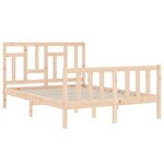 vidaXL Cadre de lit avec tête de lit 140x190 cm bois massif