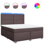 vidaXL Sommier à lattes de lit avec matelas Marron foncé 180x200 cm