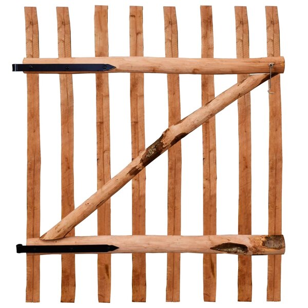vidaXL Portillon de clôture Bois de noisetier imprégné 100x120 cm