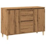 vidaXL Buffet chêne artisanal 102x35x70 cm bois d'ingénierie