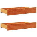 vidaXL Cadre de lit sans matelas cire marron 150x200cm bois pin massif