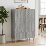 vidaXL Buffet Sonoma gris 66 x 34 5 x 95 cm Bois d'ingénierie