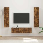 vidaXL Ensemble meuble TV 6 Pièces Chêne fumé Bois d'ingénierie