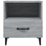 vidaXL Tables de chevet 2 Pièces Sonoma gris Bois d'ingénierie