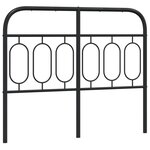 vidaXL Tête de lit de remplacement métal noir 120 cm