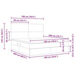 vidaXL Lit de rangement LED avec matelas Vert foncé 180 x 200 cm