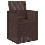 vidaXL Chaises de jardin salle à manger 2 Pièces Marron PP