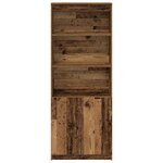 vidaXL Buffet haut vieux bois 70x35x180 cm bois d'ingénierie