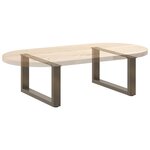 vidaXL Pieds de table basse en U 2 pièces Acier naturel 60 x (30-31) cm Acier