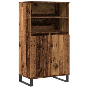 vidaXL Buffet haut vieux bois 60x36x110 cm bois d'ingénierie