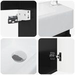 vidaXL Meuble de salle de bain avec robinet Noir 45 5 x 22 5 x 84 cm