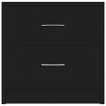 vidaXL Tables de chevet 2 Pièces Noir 40x30x40 cm Bois d'ingénierie