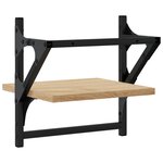 vidaXL Étagères murales avec barres 2 Pièces chêne sonoma 30x25x30 cm