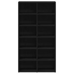 vidaXL Étagère à chaussures chêne noir 54x34x100 5 cm bois ingénierie