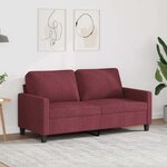 vidaXL Canapé à 2 places Rouge bordeaux 140 cm Tissu