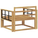 vidaXL Sofa de milieu extérieur Bois d'Acacia Massif Blanc