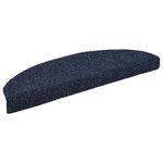 vidaXL Tapis d'escalier autocollants 20 pièces 65 x 21 x 4 cm Bleu Demi-rond Grand
