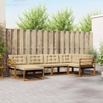 vidaXL Ensemble de canapés d'extérieur 6 pc Naturel et Beige
