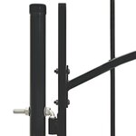 vidaXL Portail de jardin Acier 1 x 1 5 m Noir