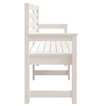 vidaXL Banc de jardin blanc 159 5x48x91 5 cm bois massif de pin