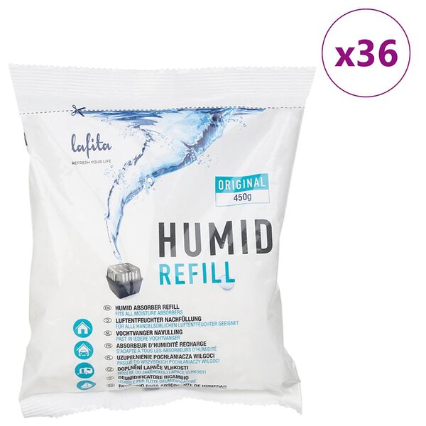 Lafita Recharges pour absorbeur d'humidité 36 Pièces 450 g