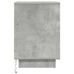 vidaXL Tables de chevet avec lumières LED 2 Pièces gris béton 38x34x50 cm