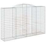 vidaXL Paniers à gabions arqués 13 Pièces 300x50x180/200 cm fer galvanisé