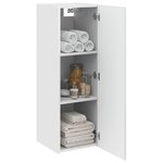 vidaXL Cabinet de Salle de Bain Mural Blanc brillant