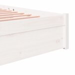 vidaXL Cadre de lit sans matelas blanc bois massif 140x190 cm