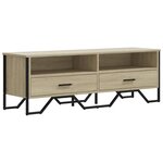 vidaXL Meuble TV chêne sonoma 122x34x41 cm bois d'ingénierie