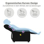 vidaXL Fauteuil de massage inclinable électrique Noir Tissu