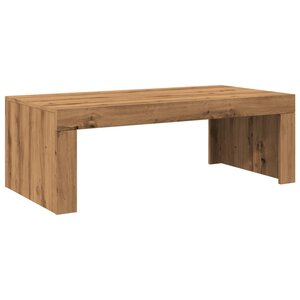 vidaXL Table basse chêne artisanal 102x50x35 cm bois d'ingénierie