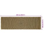 vidaXL Tapis Naturel et Noir 80 x 250 cm Jute