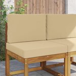 vidaXL Coussin de canapé d'extérieur 2 Pièces Beige Polyester